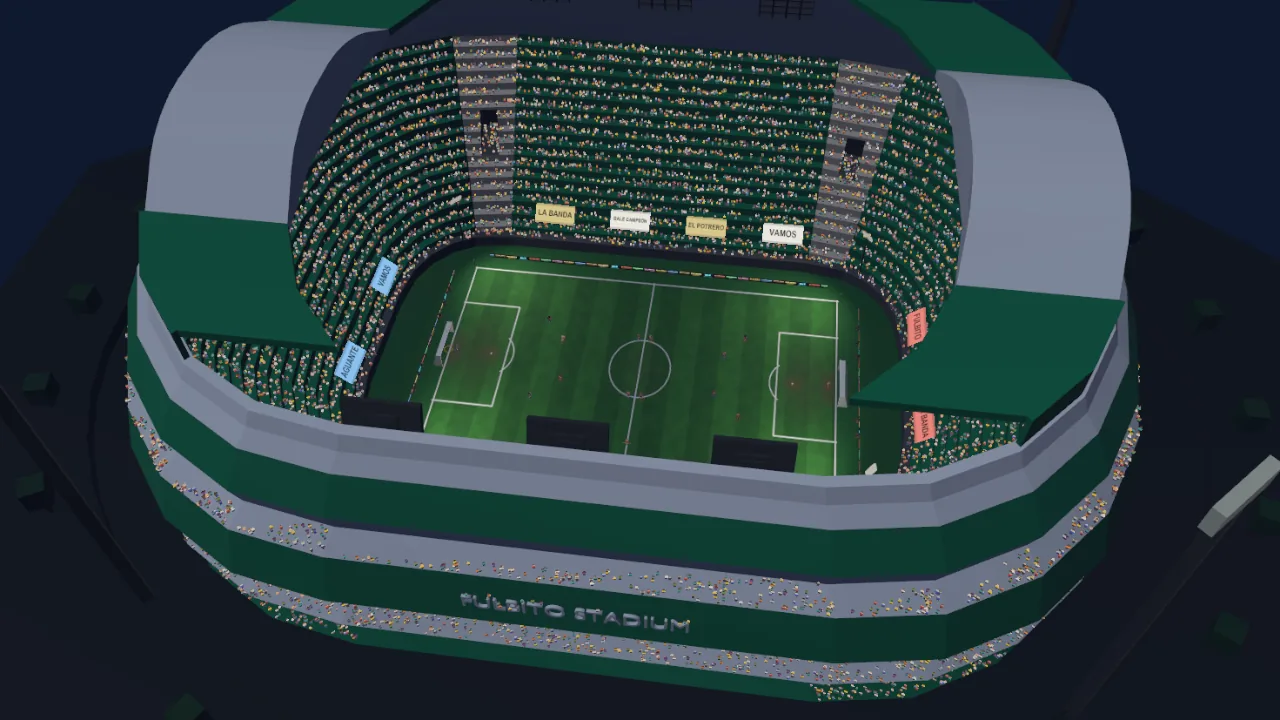 Vista aérea de LA CATEDRAL, lleno: el estadio grande, el de siempre